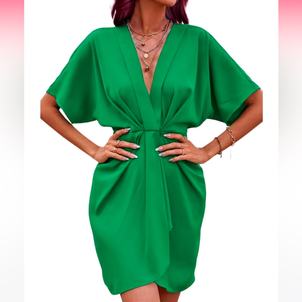 Nwt Gorgeous Green Mini Dress